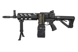 G&G CM16 LMG AEG RIFLE (BLACK|BLACK CAMO)