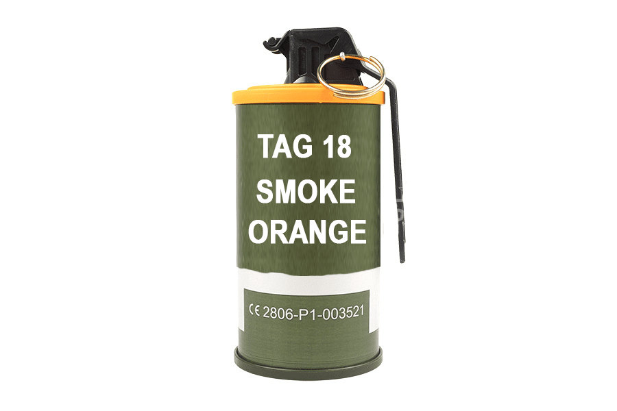 Tag Innovations TAG-18 Smoke White Orange Hand Grenade (Pack of 6