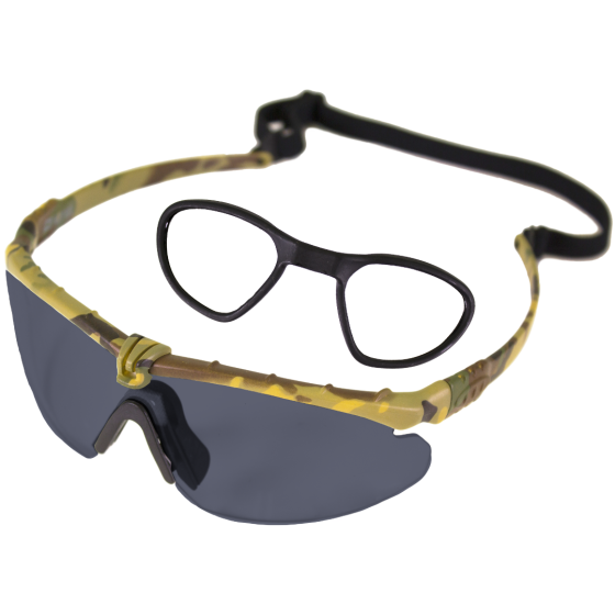 BATTLE PRO'S PROTECTIVE EYEWEAR (WITH INSERT) (SMOKED-CAMO)