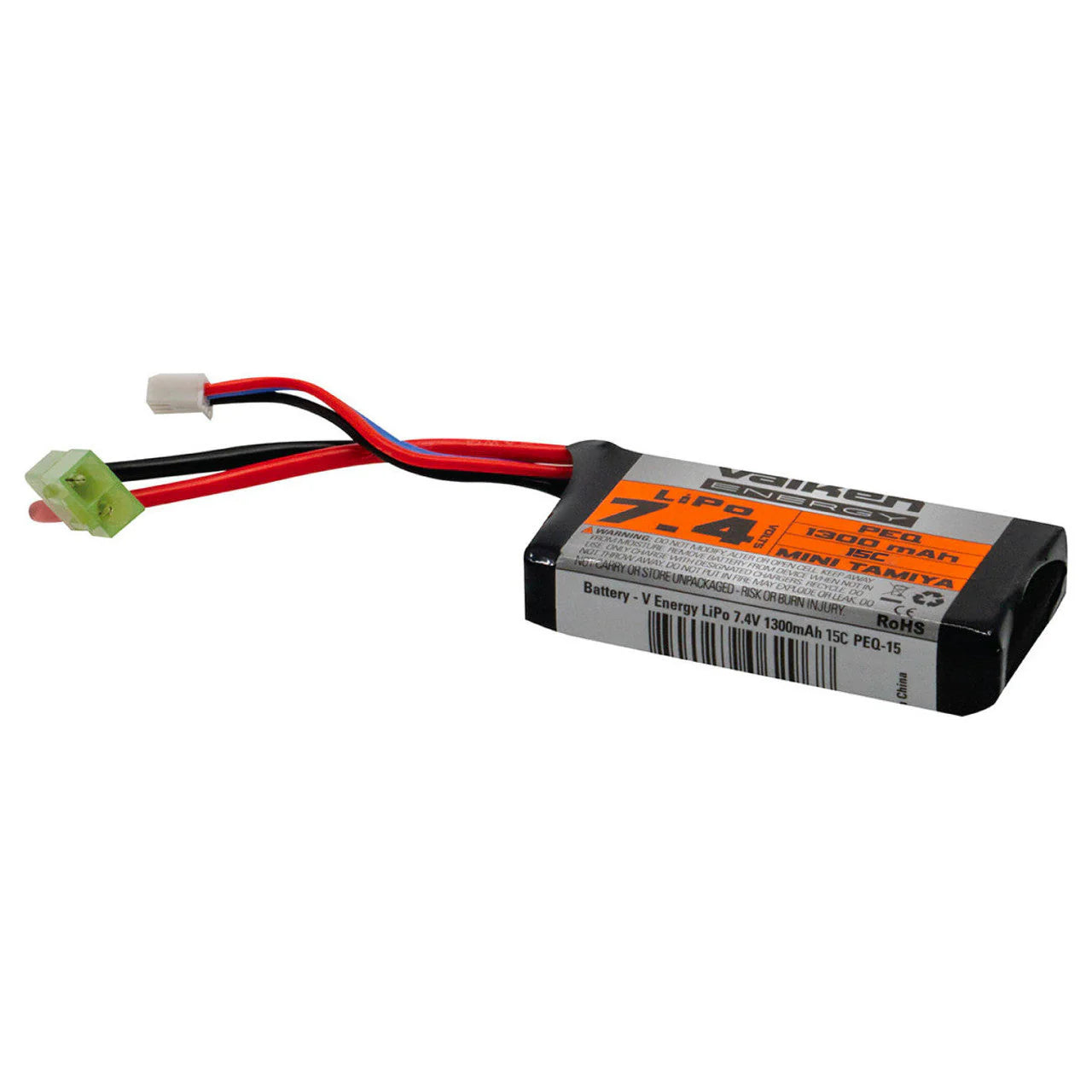 VALKEN ENERGY LIPO 7.4V 1300MAH 30C PEQ AIRSOFT BATTERY (SMALL TAMIYA)