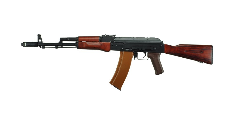 LCK74-AEG (AK74) Rifle (Black/Real Wood) – Just Airsoft