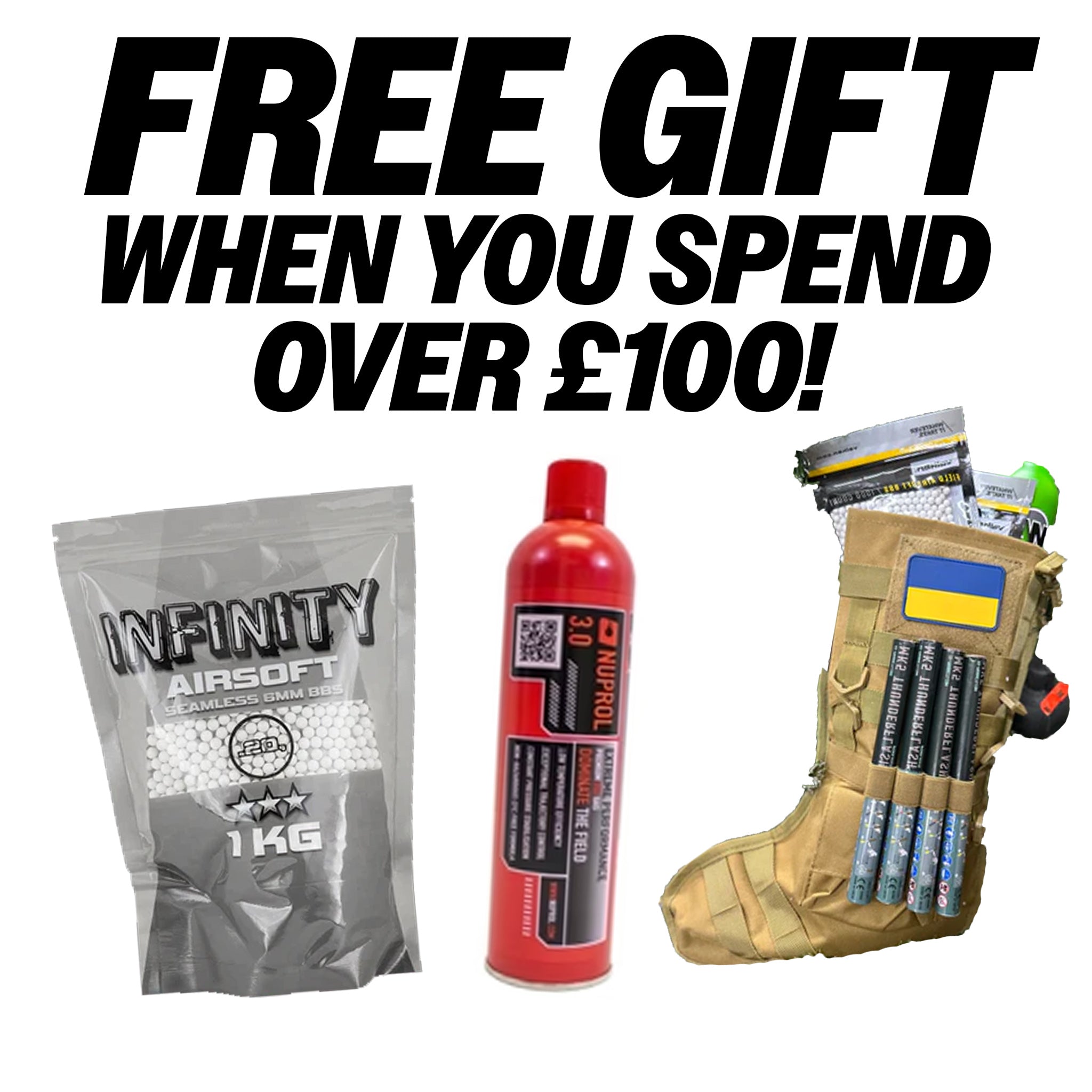 Spend over £100 get a free Gift!