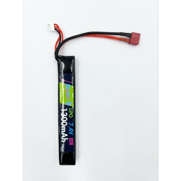 Rebel Battery - 1300mAh Lipo 7.4V 20C Stick - Deans