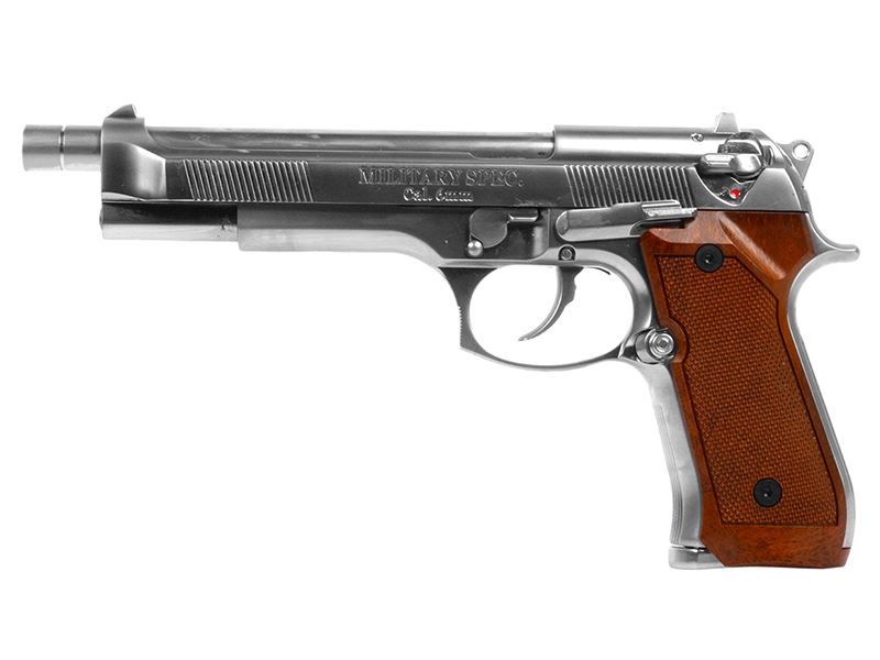 WE M92L Full Metal Gas Blowback Pistol (Silver)
