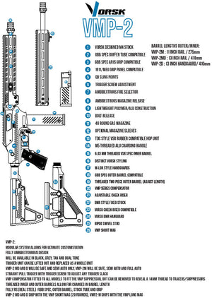 Vorsk VMP-2M GBB Rifle - Black (1J)