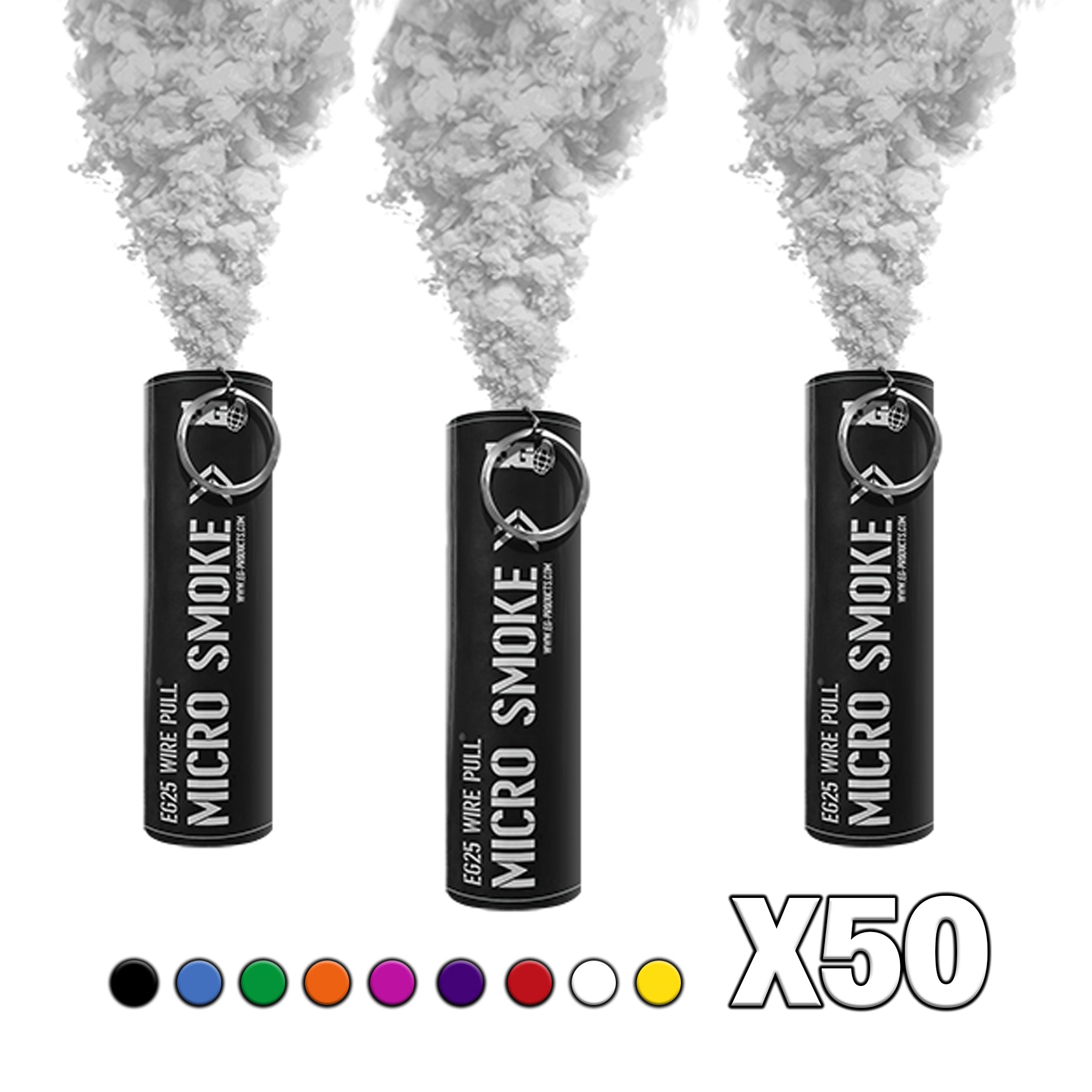 EG25 Smoke Grenades - Single Colour - Pack Of 50